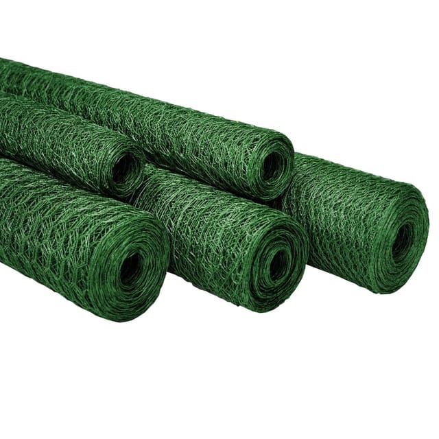 Karat Drahtzaun für Garten und Kleintiere 0,5 x 10 m Sechseckgeflecht Maschenweite 13 mm Grün