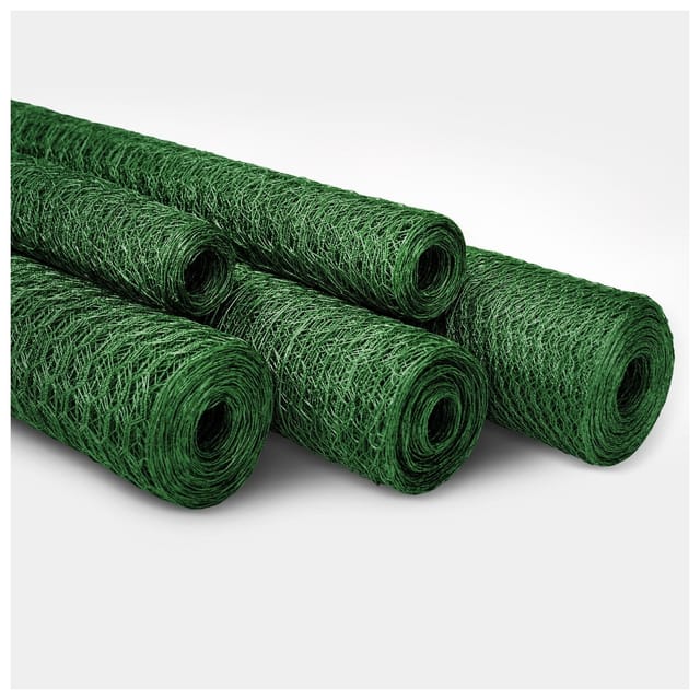 Karat Drahtzaun für Garten und Kleintiere 0,75 x 25 m Sechseckgeflecht Maschenweite 13 mm Grün