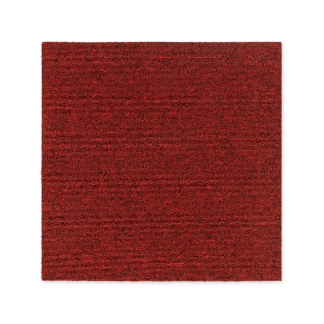 Karat Teppichfliesen Moskau Selbstliegend Rutschhemmend 50 x 50 cm Rot
