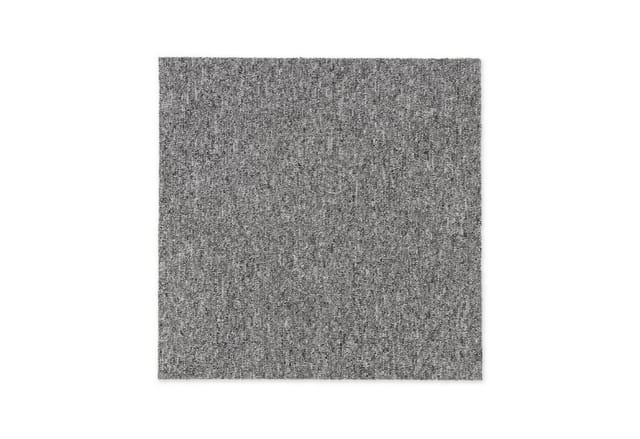 Karat Teppichfliesen Moskau Selbstliegend Rutschhemmend 50 x 50 cm Grau