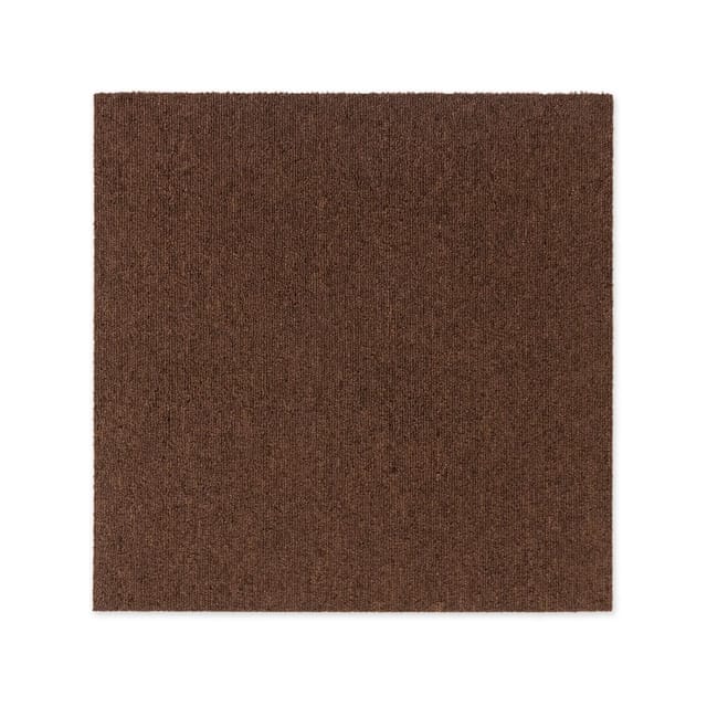 Karat Teppichfliesen Moskau Selbstliegend Rutschhemmend 50 x 50 cm Dunkelbraun