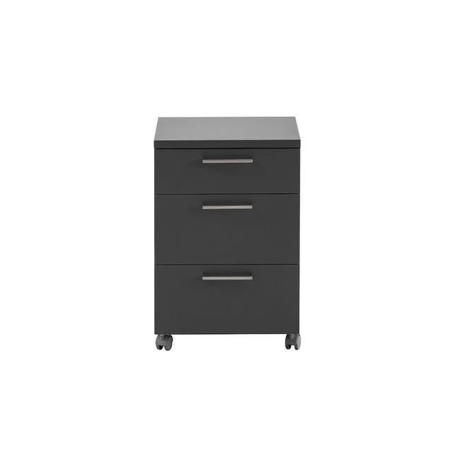 PROREGAL Rollcontainer Hippo HxBxT 60 x 40 x 50 cm mit Rollen 3 Schubladen Anthrazit