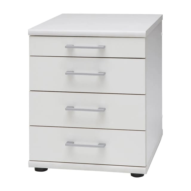 PROREGAL Standcontainer Tiger HxBxT 52 x 42 x 50 cm 4 Schubladen Weiß