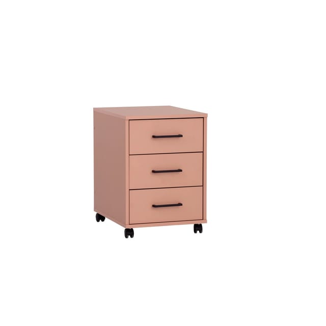 PROREGAL Rollcontainer Jellyfish HxBxT 57 x 40 x 50 cm mit Rollen 3 Schubladen Apricot
