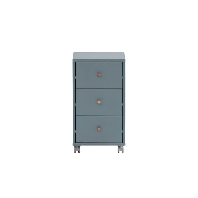 PROREGAL Rollcontainer Jaguar HxBxT 59,7 x 32,6 x 39 cm 3 Schubladen Blau