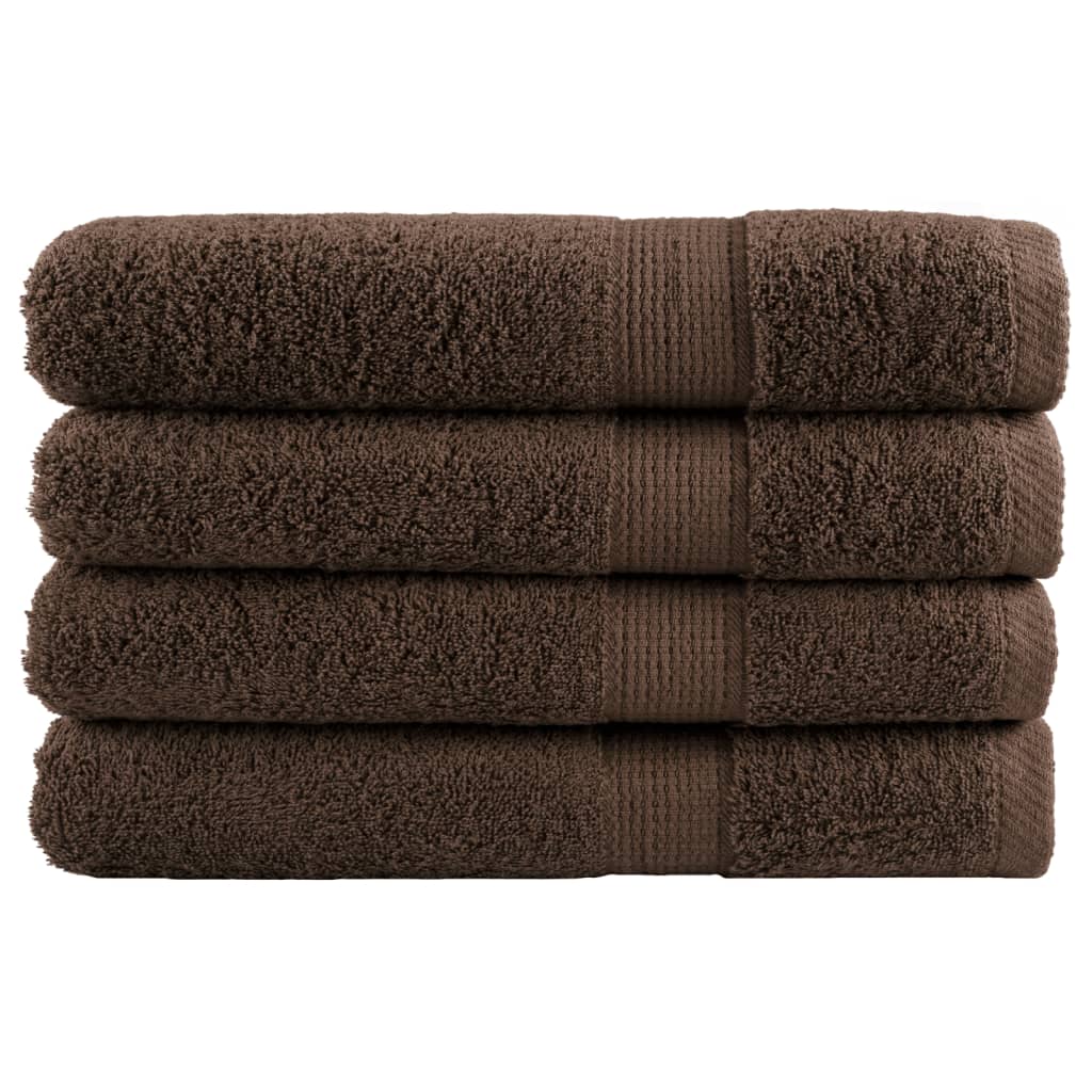 Premium-handtücher Solund 4 Stk. Braun 100x200 Cm 600 G/m² Vidaxl