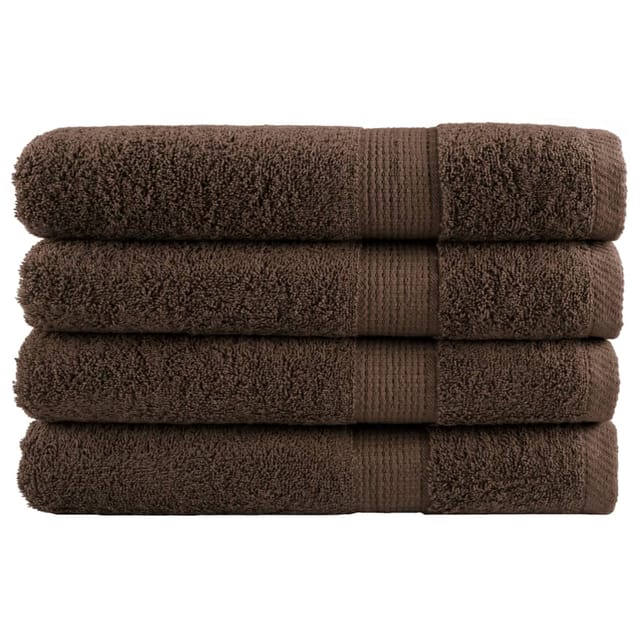 Premium-handtücher Solund 4 Stk. Braun 100x200 Cm 600 G/m² Vidaxl