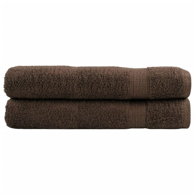 Premium-handtücher Solund 2 Stk. Braun 100x200 Cm 600 G/m² Vidaxl