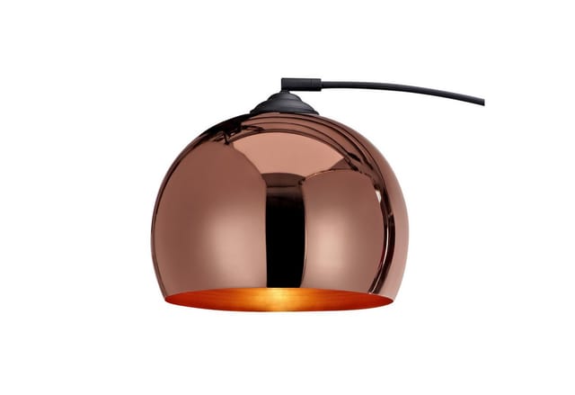 Teamson Home Arquer Bogenlampe Roségold Schwarz Kupfer Design