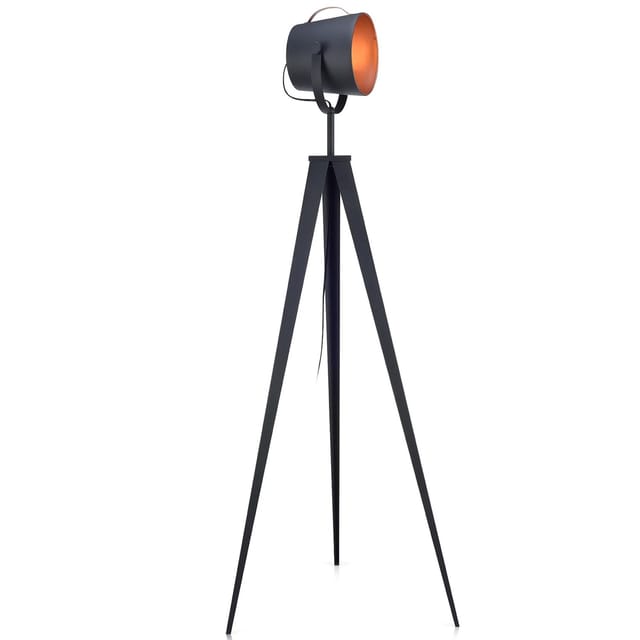 Teamson Home Artiste Studio Tripod Stehlampe Schwarz Roségold Design