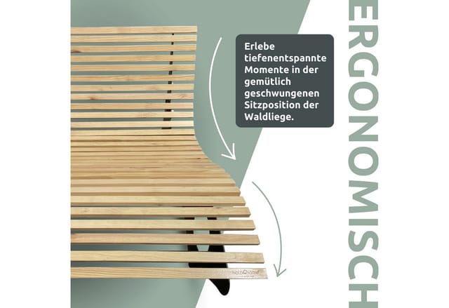 holz4home Waldliege aus Kiefernholz für Garten oder Terrasse