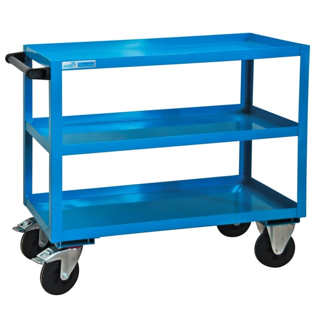 PROREGAL Tischwagen mit 3 Etagen HxBxT 50 x 100 x 91 cm Gesamtraglast 150 kg Lichtblau