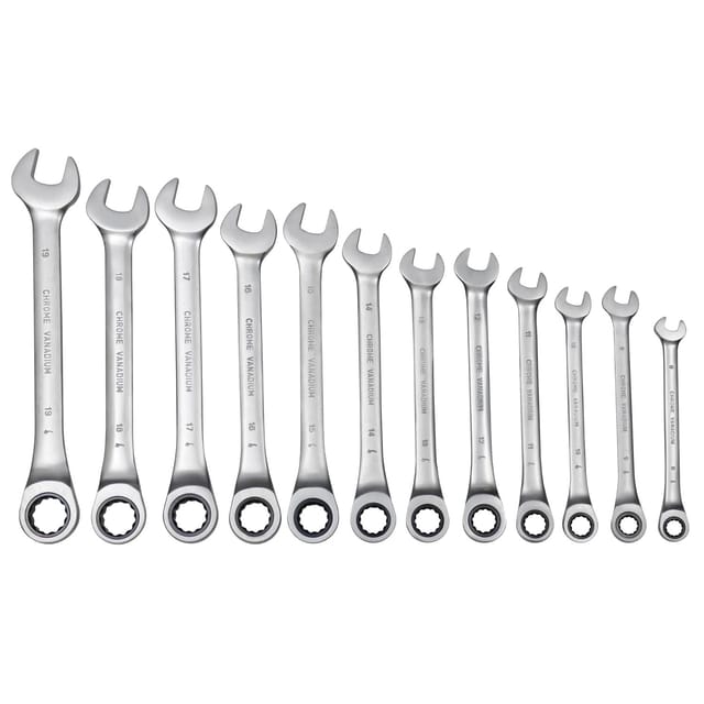 PROREGAL Werkzeug Satz für Werkstattwagen Cheetah Plus Doppelmaulschlüsselsatz 18 Teile mit Schaumstoff Schubladeneinlage HxBxT 3,5 x 40 x 19 cm