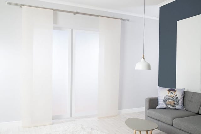 Bricoflor Halbtransparenter Flächenvorhang Manhattan Creme