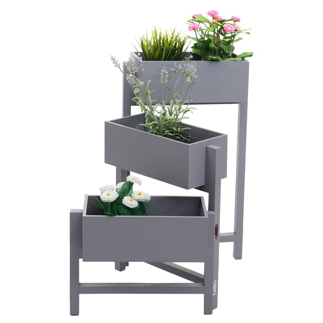 MCW Pflanzregal Standregal Grau-Blau