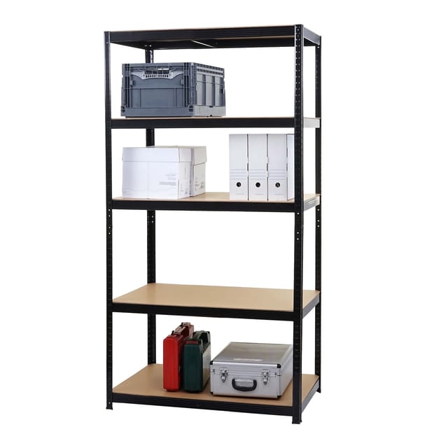 MCW Schwerlastregal E33 Schwarz 200x100x60cm