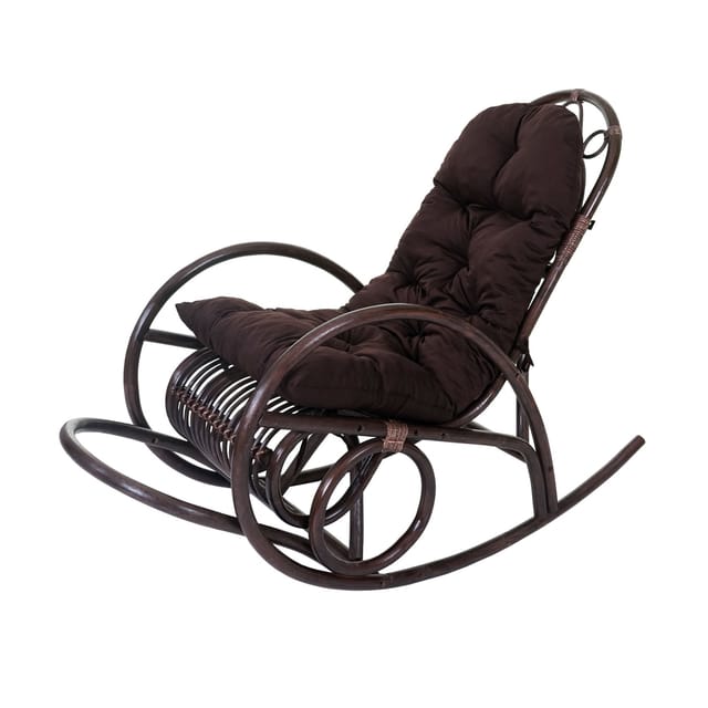 MCW Schaukelstuhl C40 Rattan Auflage Braun