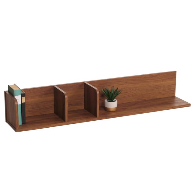 MCW Wandregal M48 20x120x21cm Walnuss-Optik