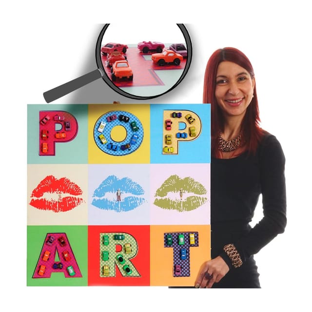 MCW Leinwandbild Pop Art mit Autos