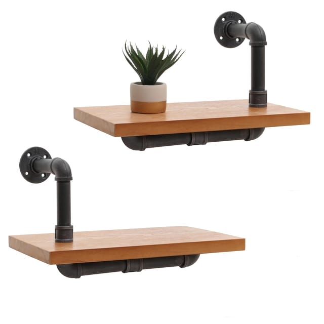 MCW 2er-Set Wandregal N29 29x45x25cm Natur