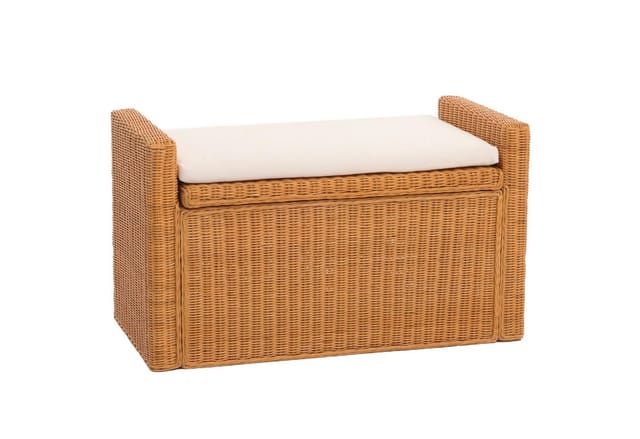 MCW Sitzbank Genua Rattan Staufach Honigfarben