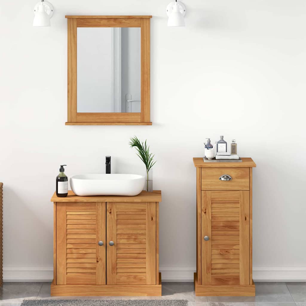 Badezimmermöbel Set Mit Schubladen 3 Pcs Braun 37 X 34 X 80 Cm Vidaxl