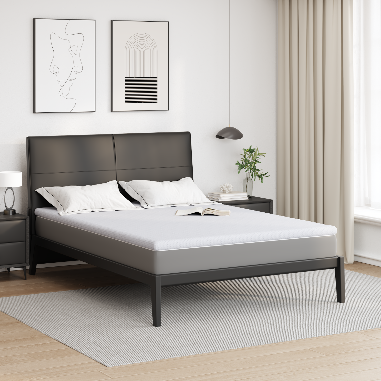 Matratzenpads Weiß 160 X 200 Cm 100% Polyester Jacquardstoff Vidaxl