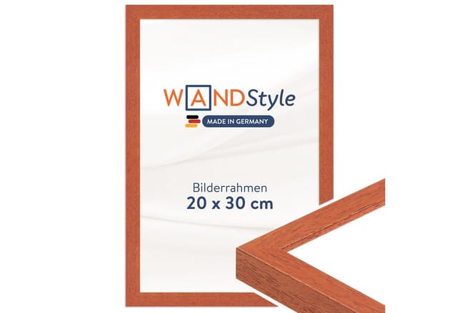 WANDStyle Bilderrahmen H950 aus Massivholz in Kirschbaum-Optik 20 x 30 cm im Stil Modern
