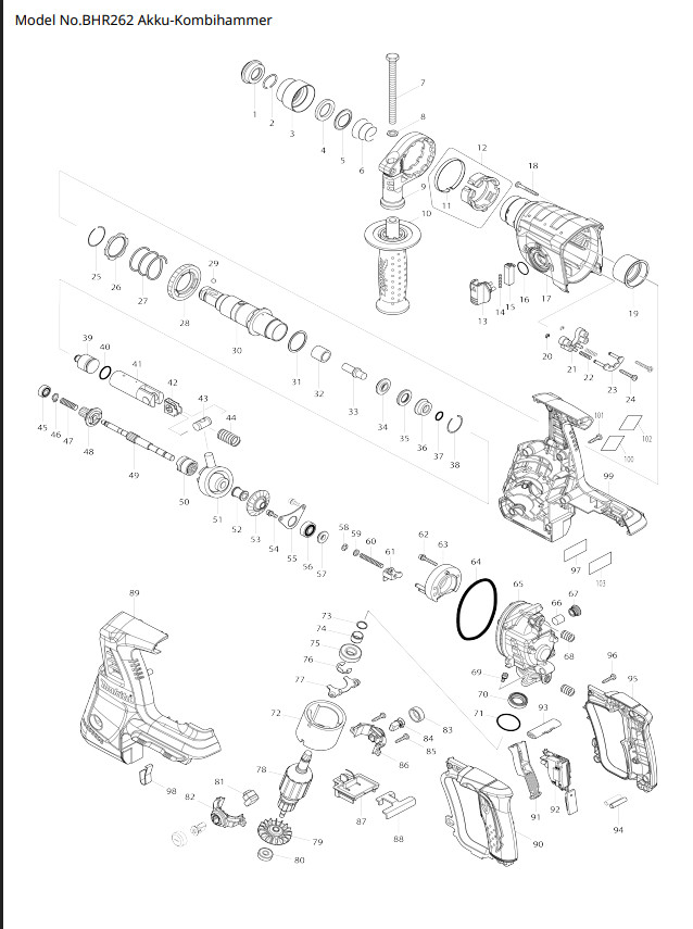 Makita 213278-8 O-Ring für Modell BHR262/HR2020 Akkuschrauber, 17mm Durchmesser