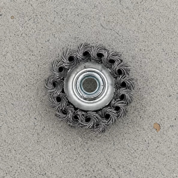 Topfbürste mit gewelltem stahldraht 65 mm - für winkelschleifer
