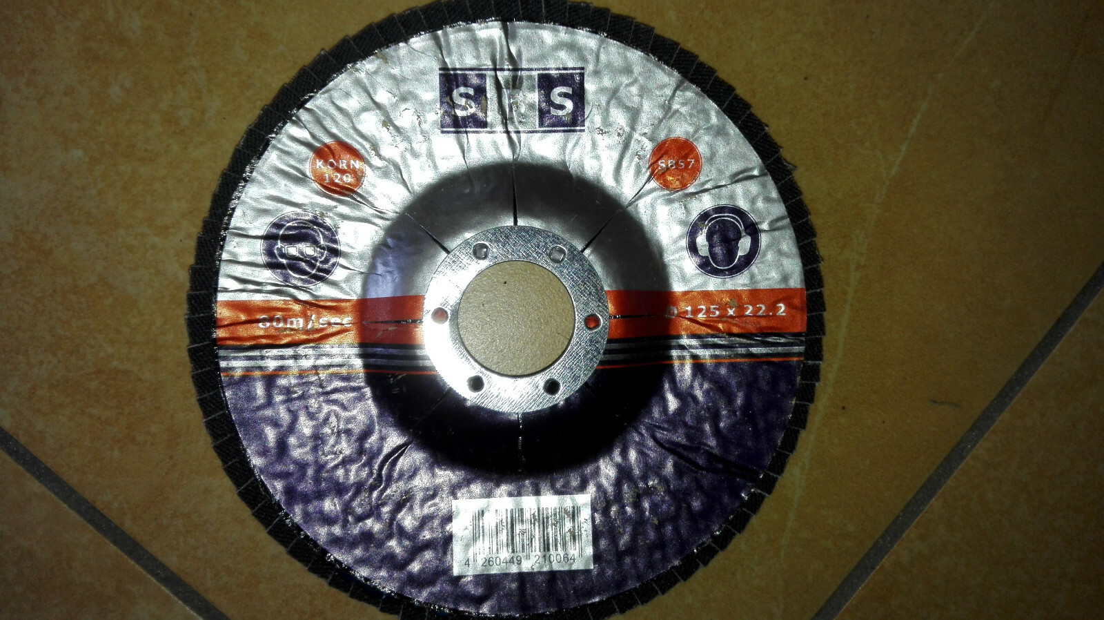 Fächerschleifscheiben 125x22,2mm fein Körnung K120 NEU