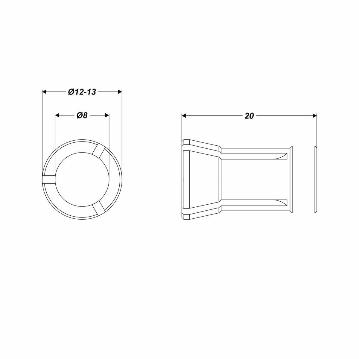 Spannzange Ø 10 / 8 mm für Geradschleifer Oberfräse Druckzange Bild 5