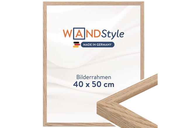 WANDStyle Bilderrahmen H950 aus Massivholz in Eiche-Optik 40 x 50 cm im Stil Modern