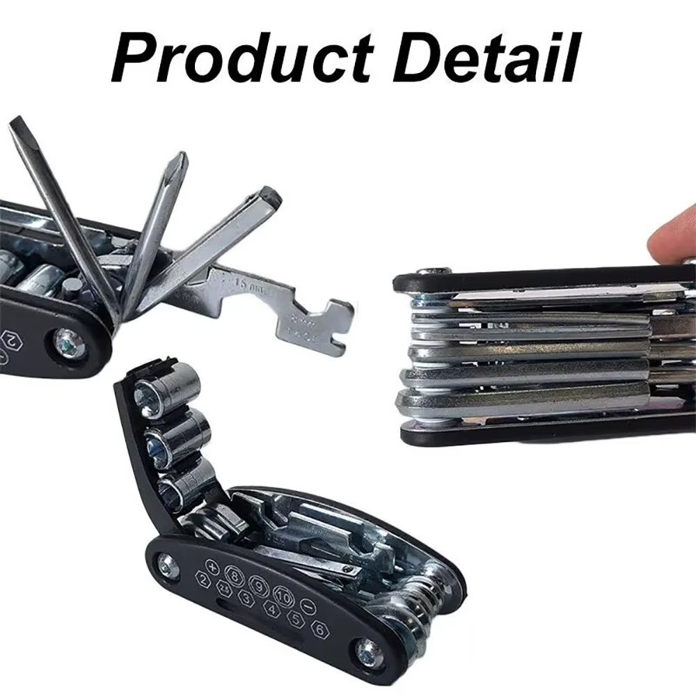 16in1 Fahrrad Multitool Werkzeug Schraubendreher Reparatur Set für MTB Motorrad Bild 6