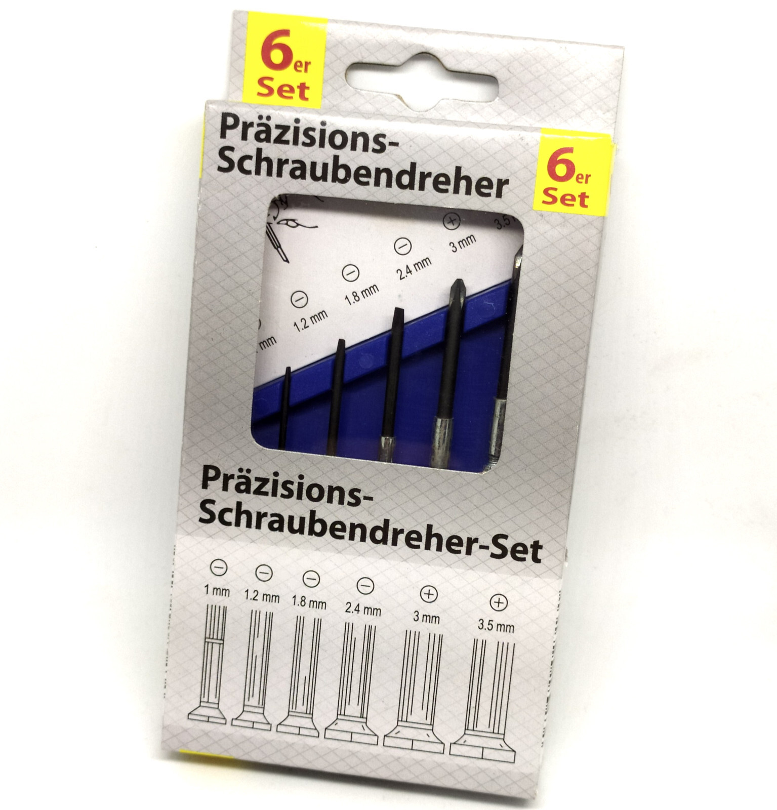 Lagerräumung: 6-tlg Uhrmacher Schraubendreher Set (Feinmechaniker Werkzeugsatz)