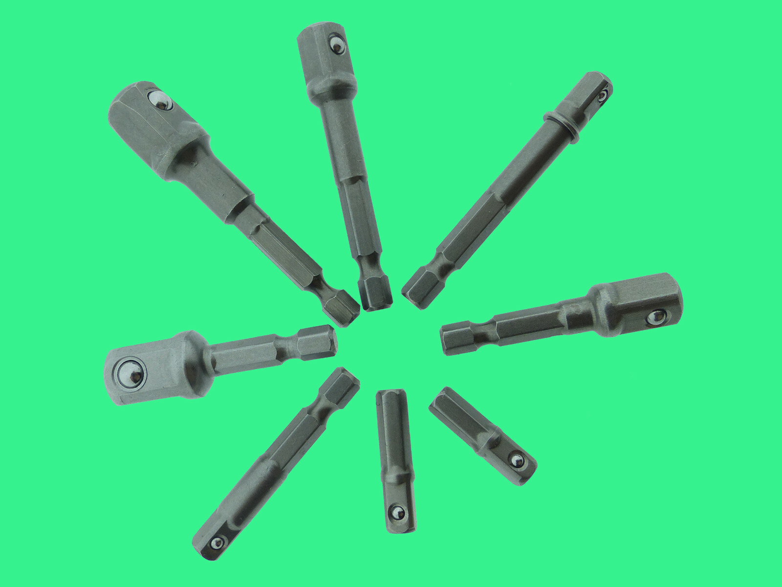 8tlg.Stecknuss Adapter Set für Bohrmaschine-Akkuschrauber Steckschlüssel BitHalt Bild 3