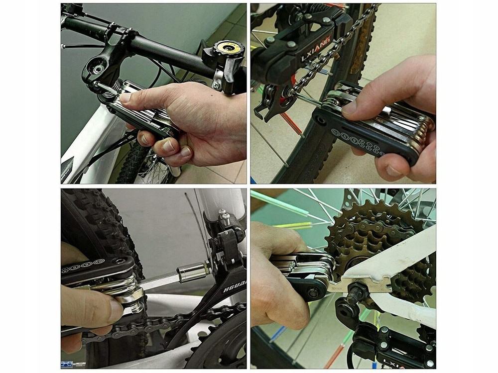 Fahrrad Werkzeugset klappbar 16in1 für MTB Rennrad Auto Inbus Steckschlüssel Neu Bild 4