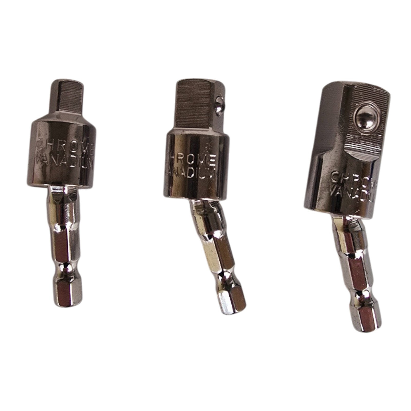 3x Stecknuss Adapter Set 1/4" 3/8" 1/2" Steckschlüssel Bit Nuss Bohrmaschine Bild 2