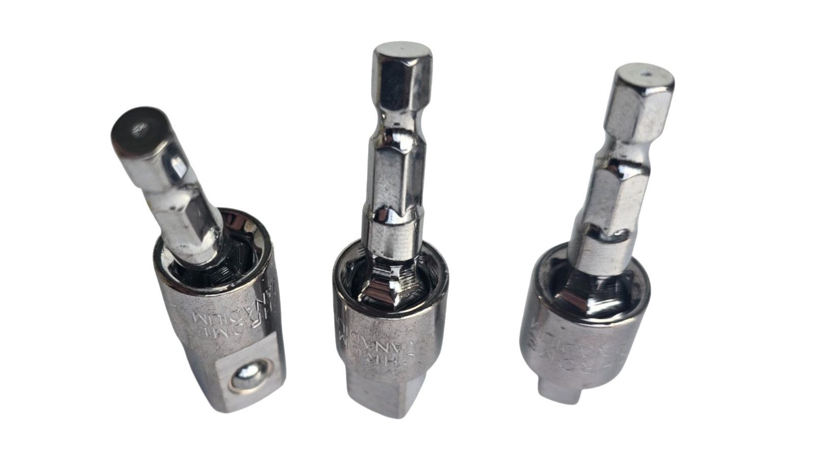 3x Stecknuss Adapter Set 1/4" 3/8" 1/2" Steckschlüssel Bit Nuss Bohrmaschine Bild 5