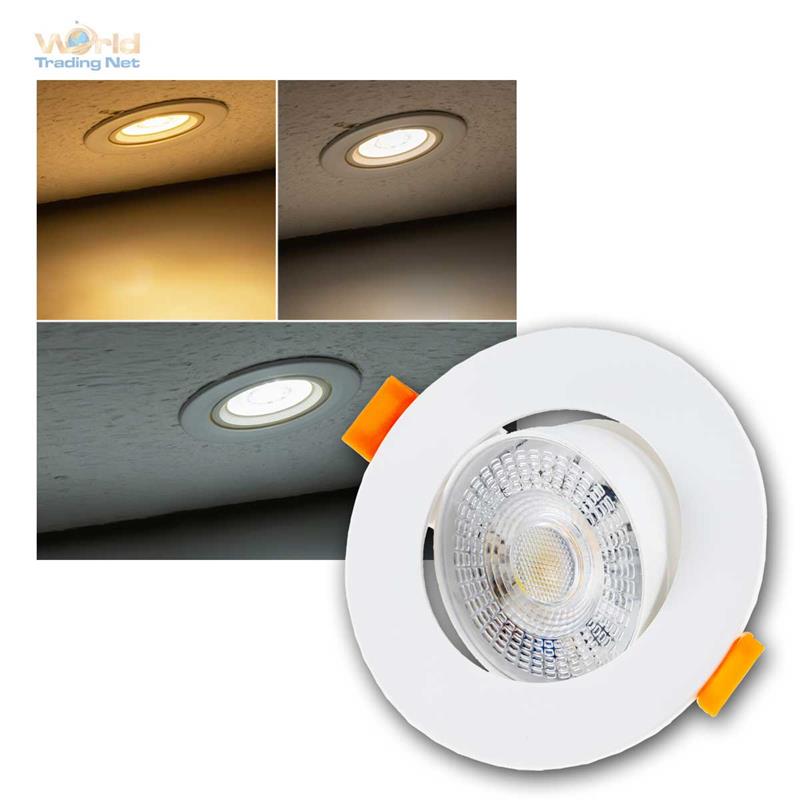 LED Decken-Einbau-Strahler "Flat-36 CCT+P" 3/5/7W 230V Lichtfarbe einstellbar Bild 6