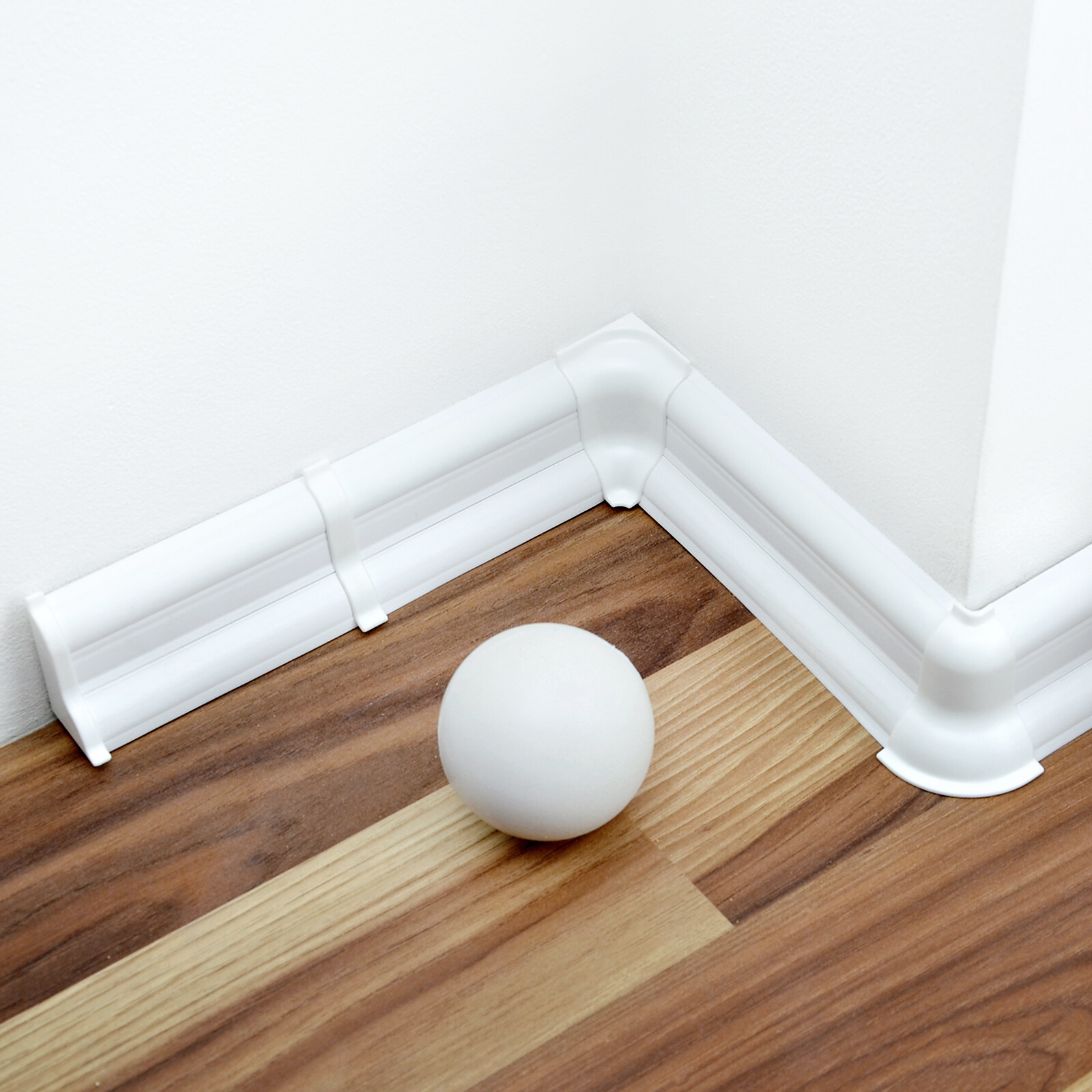 Fussleisten Sockelleisten 52-75mm PVC Kabelkanal Zubehörteile 10 Meter PAKET Bild 2