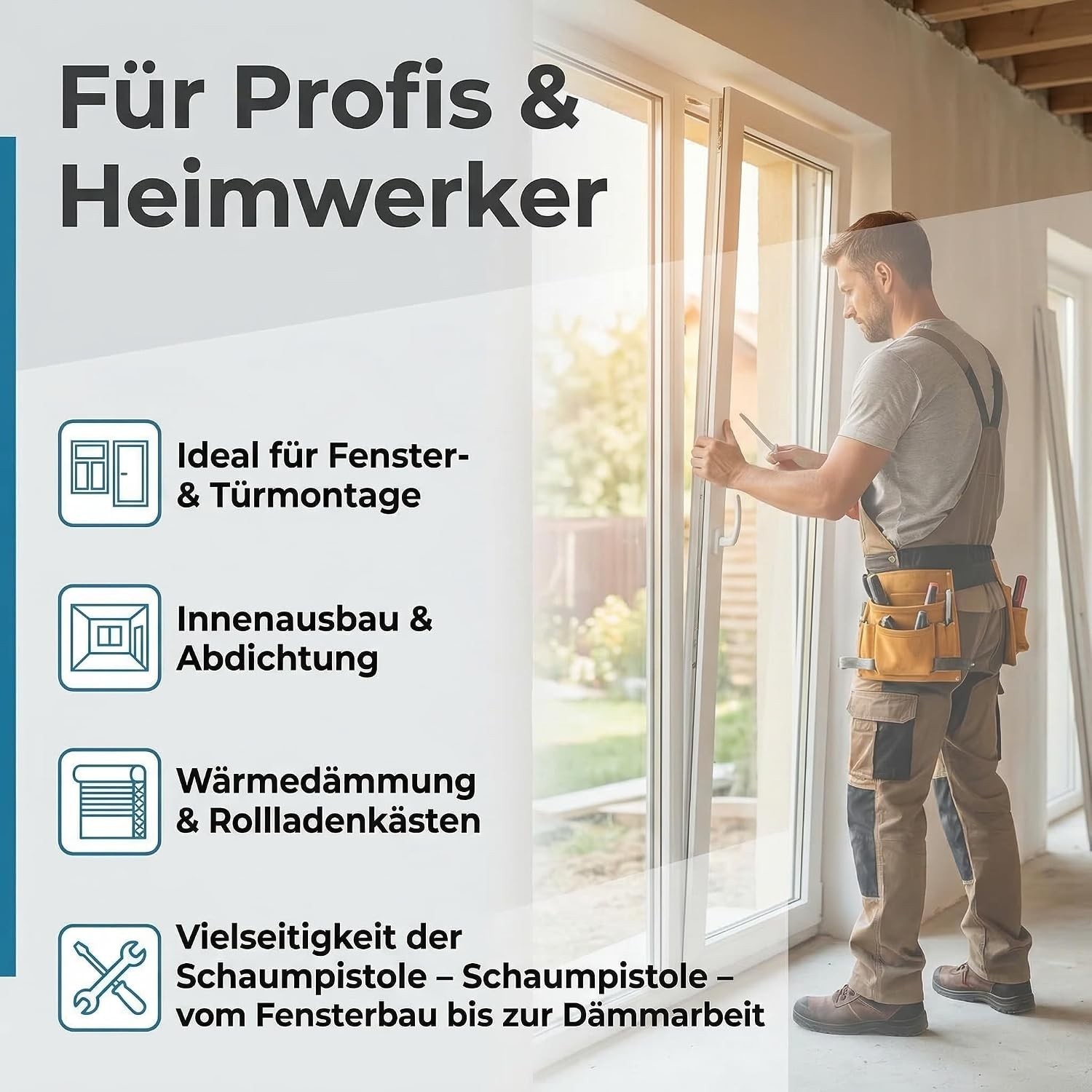 heicko Eco-Line PU Schaumpistole Bauschaumpistole 1K Edelstahl-Nadel Stellrad Bild 6