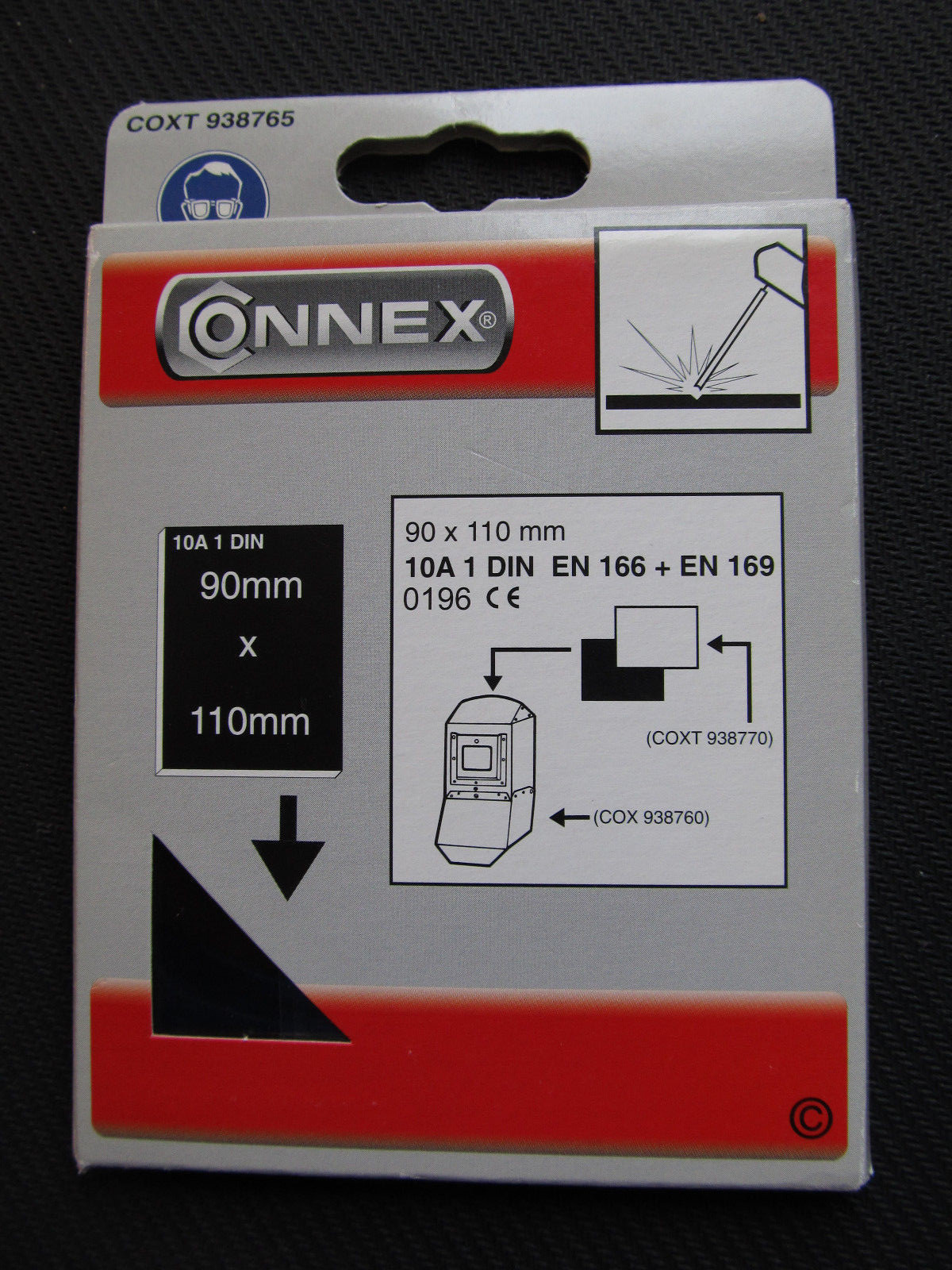 Connex 90x110 Ersatzgläser für Schweißerbrille,Schutzbrille 10A DIN EN166+EN169