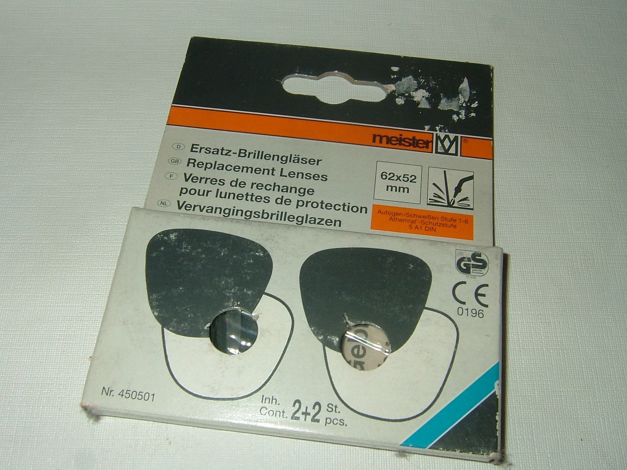 Ersatz-Brillengläser ~ Schweisserbrille Schutzbrille 62 x 52 mm ~ 5A1 DIN Bild 2