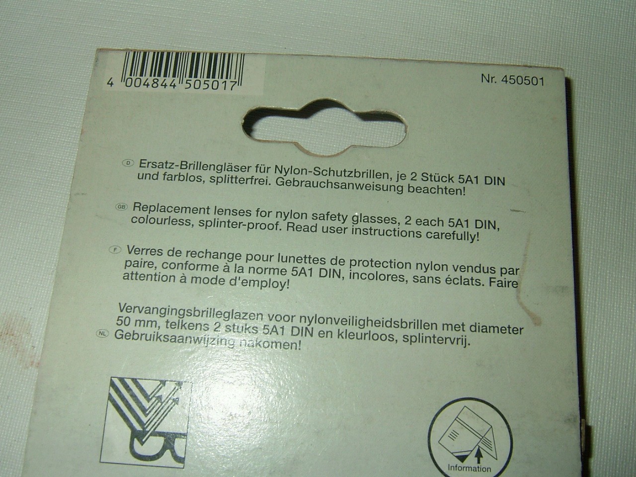 Ersatz-Brillengläser ~ Schweisserbrille Schutzbrille 62 x 52 mm ~ 5A1 DIN Bild 3