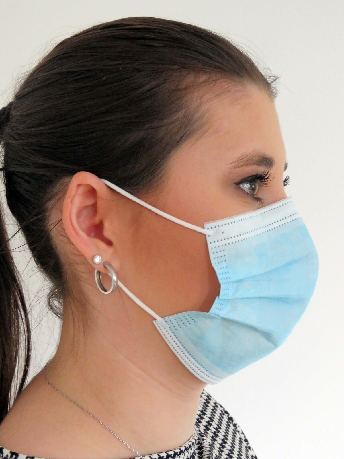 Mundschutz Gesicht Atem Maske Einweg Schutzmaske Staubmaske Band Bakterien Bild 3