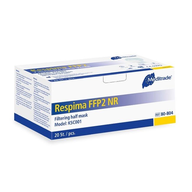 FFP2 Atemschutzmaske NR D Mundschutz Einzeln Verpackt 5 Lagen Respima Meditrade Bild 6