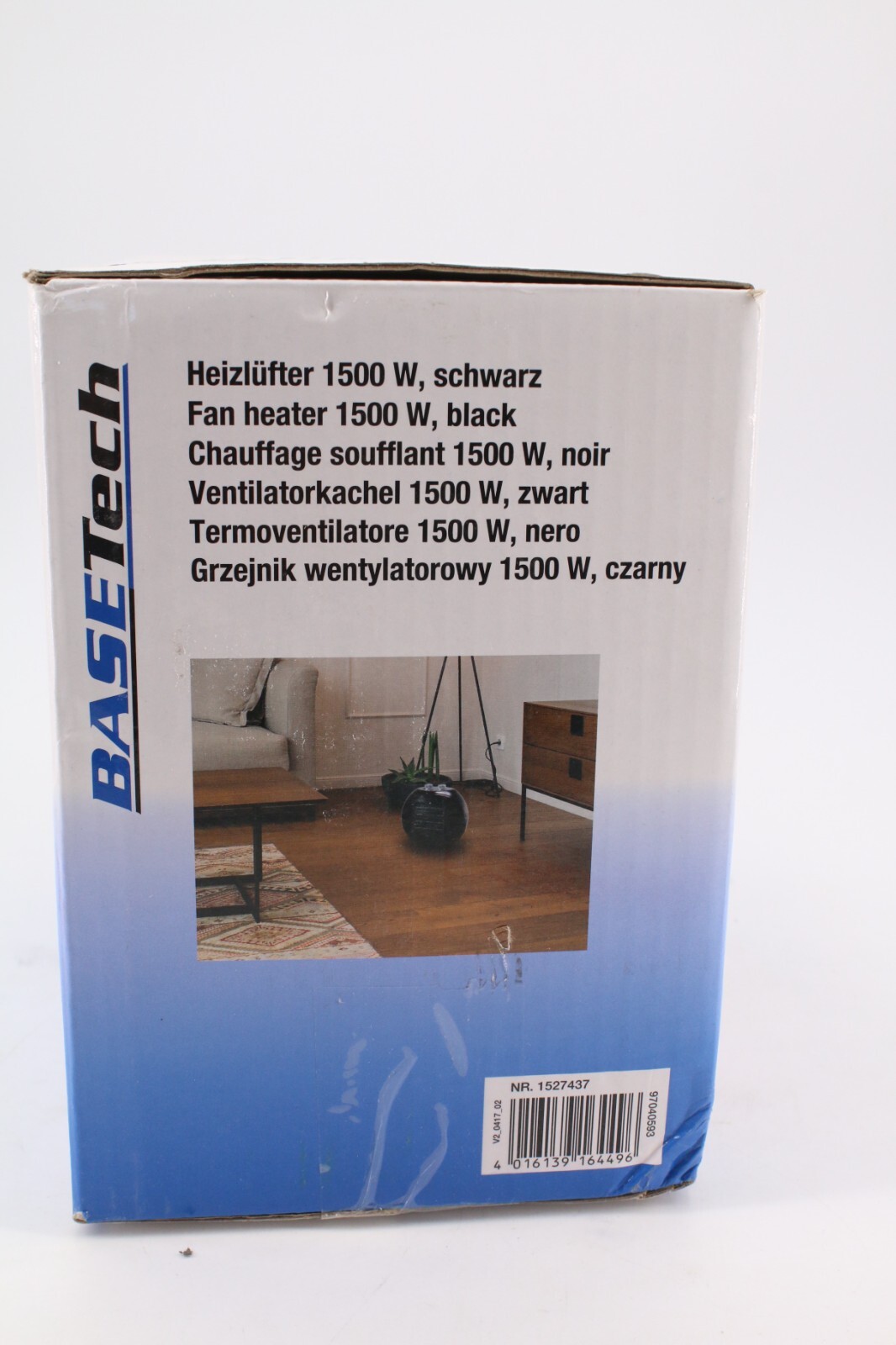 Heizlüfter Basetech NDQ1360 schwarz, Gitter etwas eingedrückt Bild 6