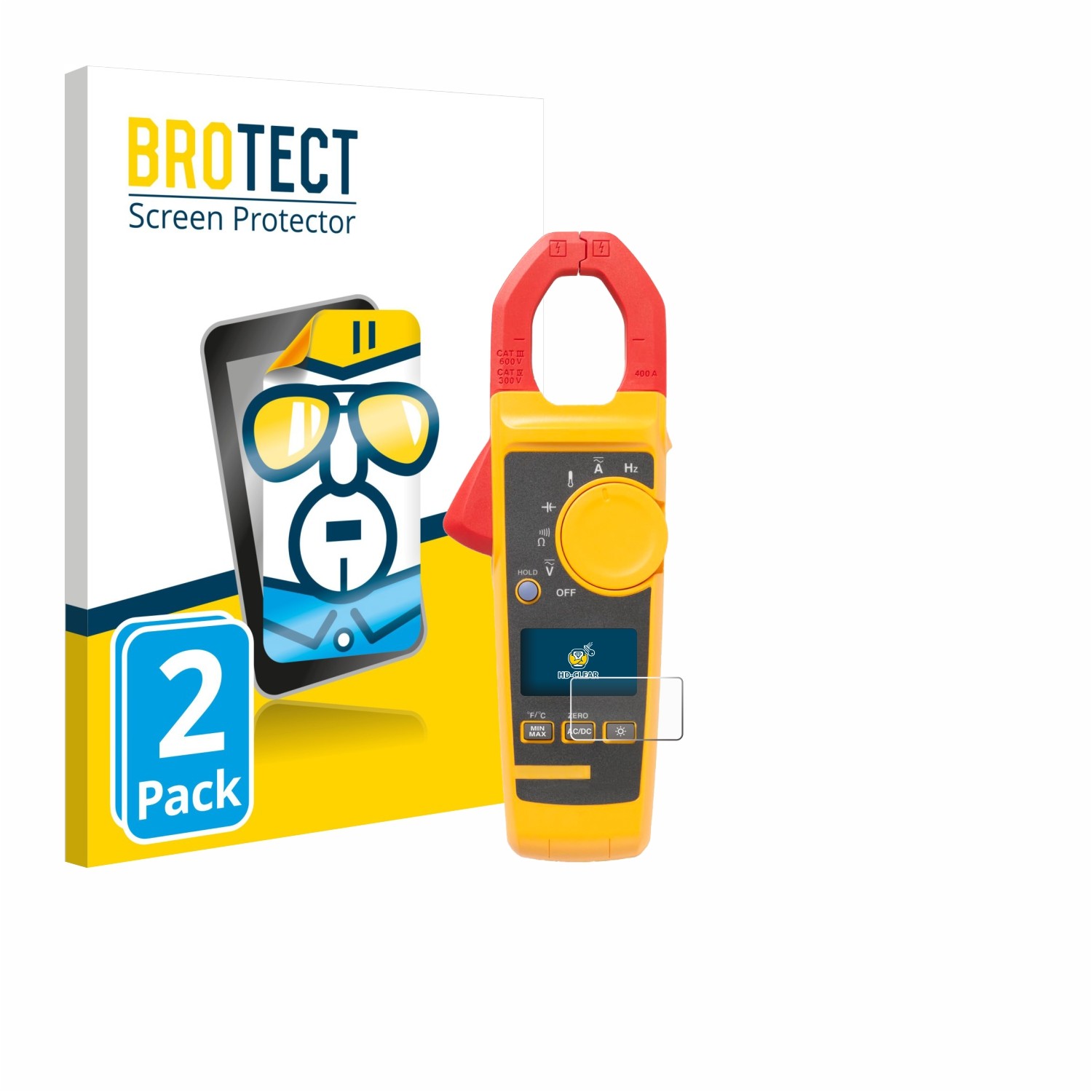 2x Fluke 325 Displayschutzfolie Transparent