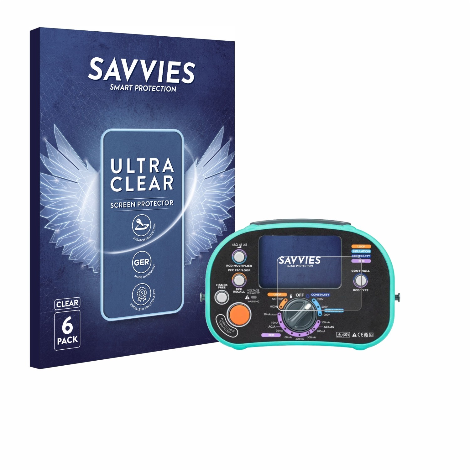 6x Schutzfolie für Kewtech KT63DL Displayschutz Bild 5